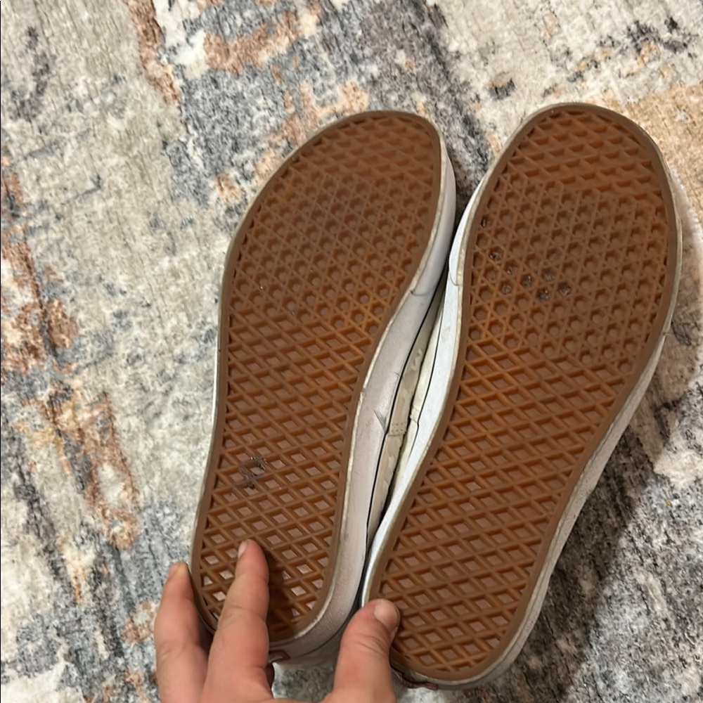 Vans Off-White Patterned Sneakers - image 2